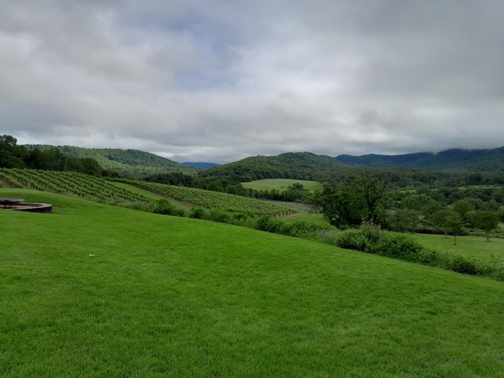 Clouds starting to lift from the mountains