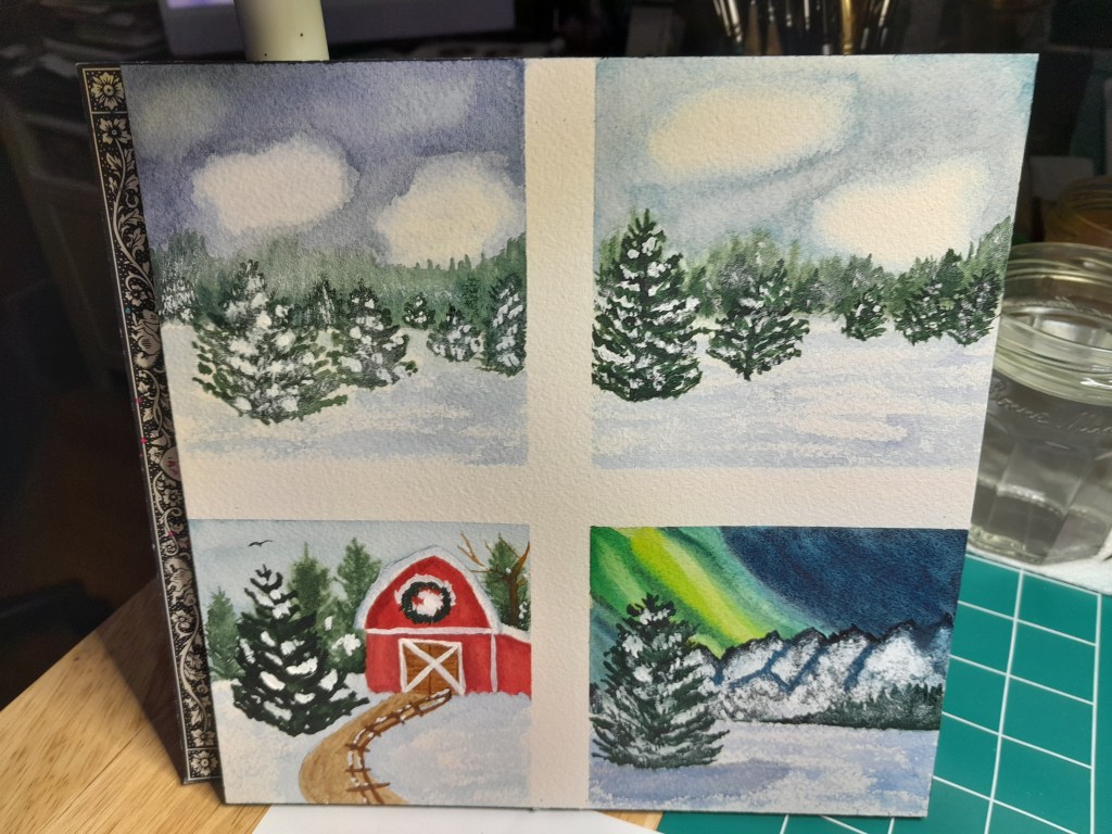 Watercolor Winter Scenes